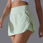 Womens Fitness Workout 75%Nylon 25%Spandex Skirts Y-7030 print logo 73