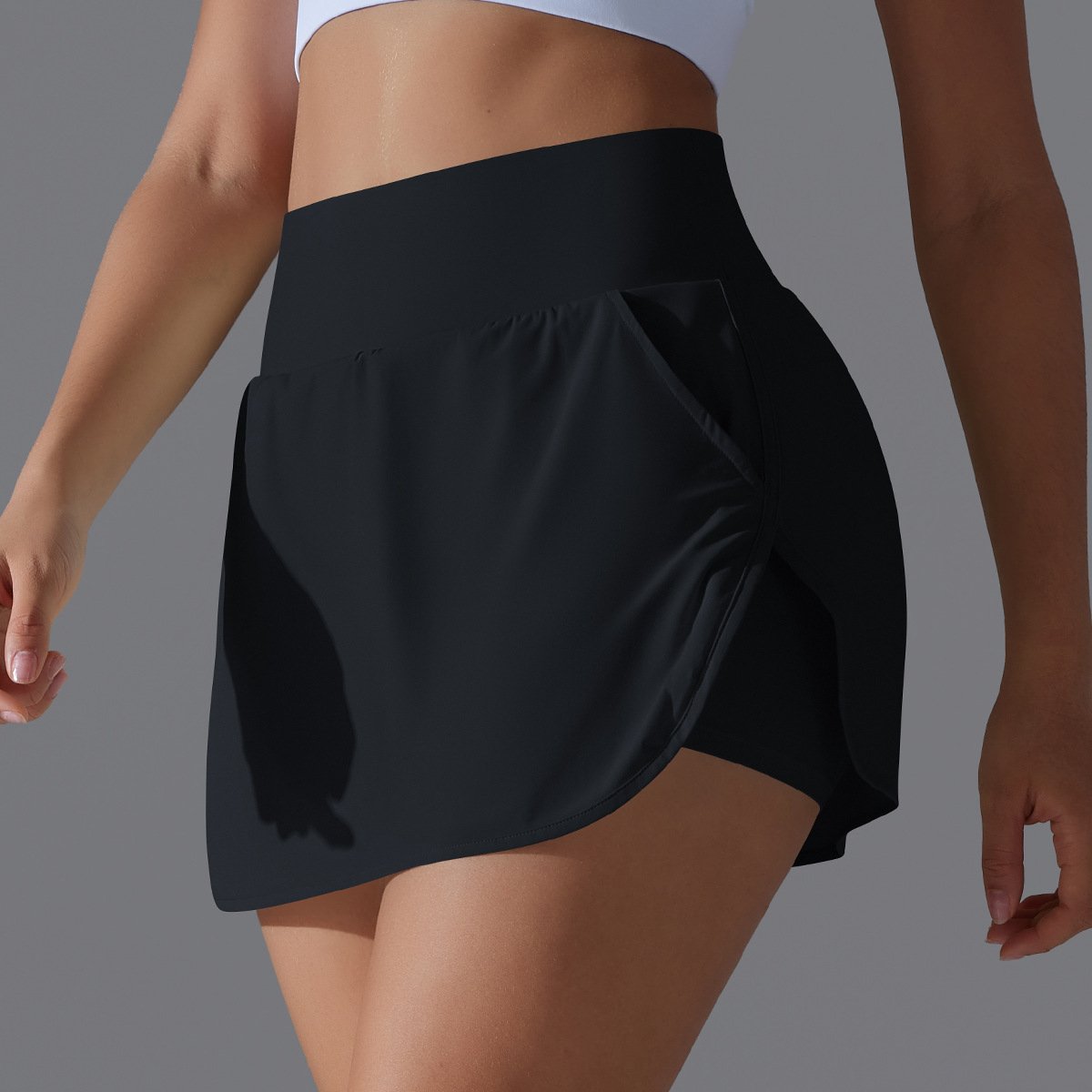 Womens Fitness Workout 75%Nylon 25%Spandex Skirts Y-7030 print logo 53