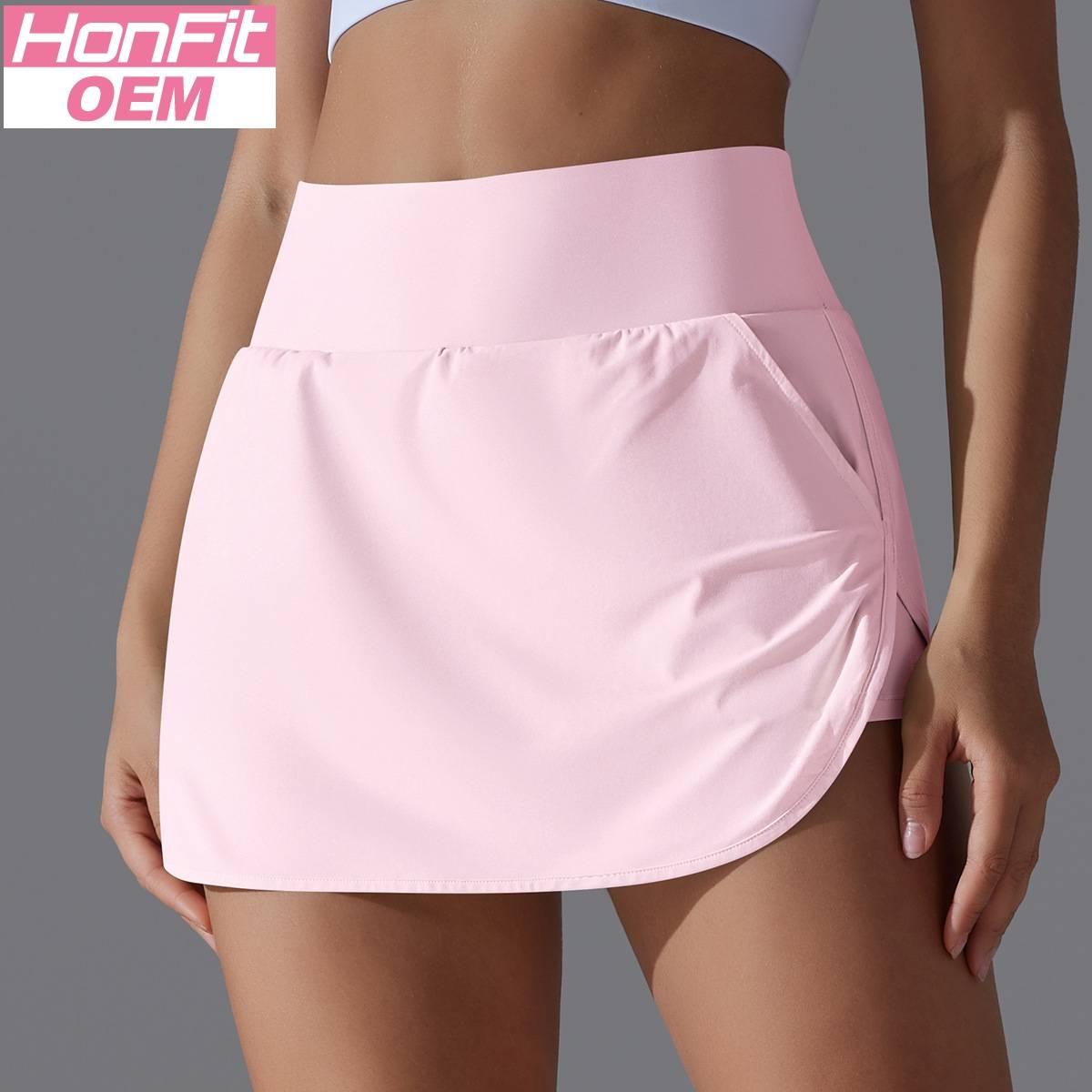 Womens Fitness Workout 75%Nylon 25%Spandex Skirts Y-7030 print logo 21
