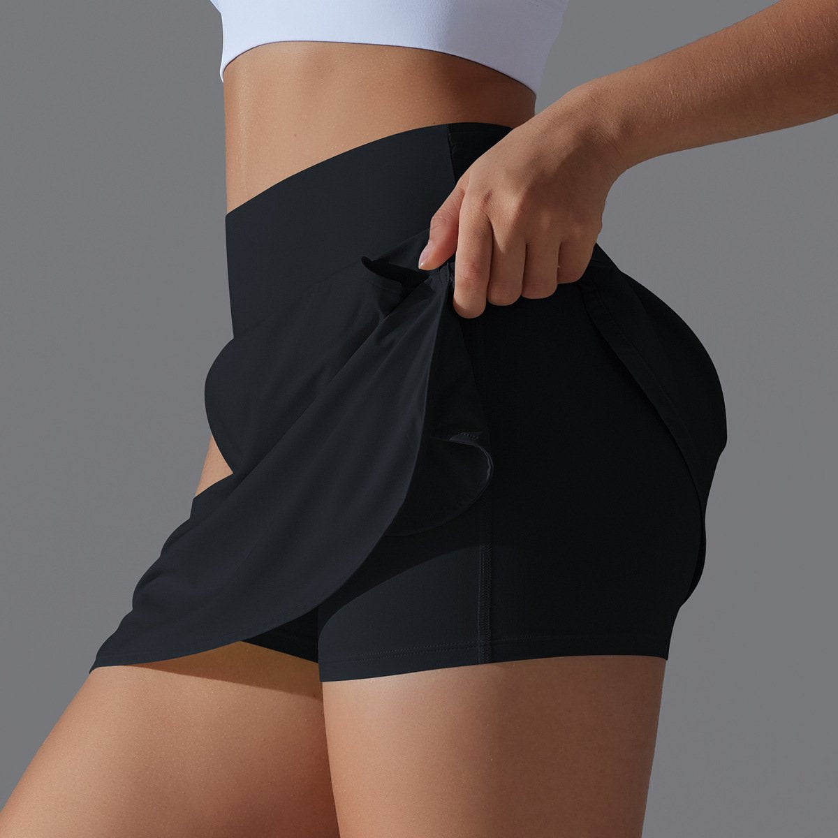 Womens Fitness Workout 75%Nylon 25%Spandex Skirts Y-7030 print logo 54