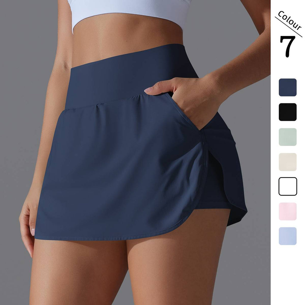 Womens Fitness Workout 75%Nylon 25%Spandex Skirts Y-7030 print logo 10