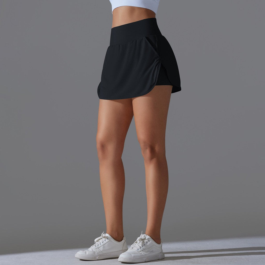 Womens Fitness Workout 75%Nylon 25%Spandex Skirts Y-7030 print logo 58