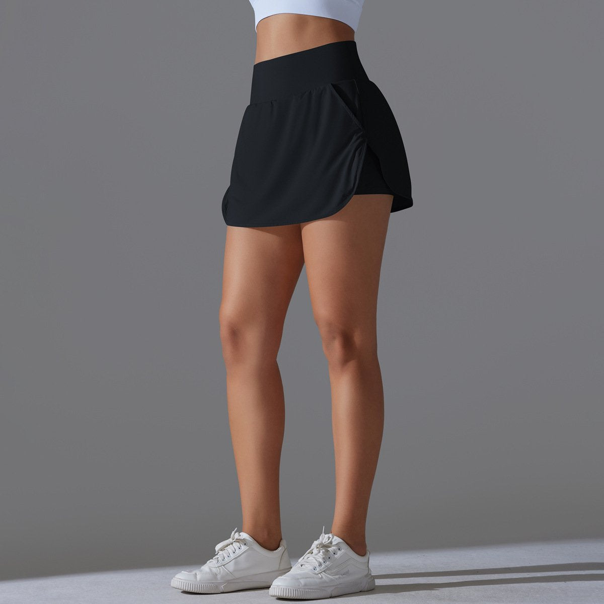 Womens Fitness Workout 75%Nylon 25%Spandex Skirts Y-7030 print logo 58