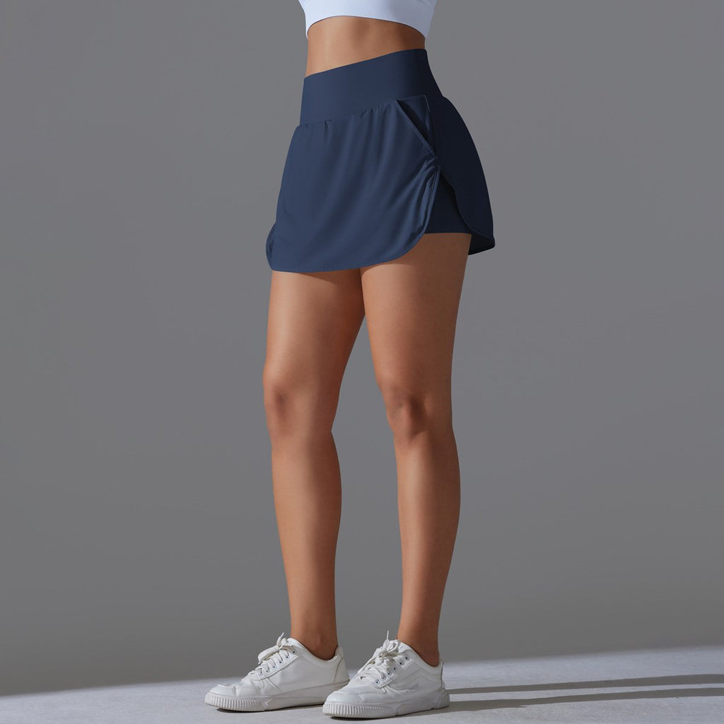 Womens Fitness Workout 75%Nylon 25%Spandex Skirts Y-7030 print logo 38