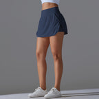 Womens Fitness Workout 75%Nylon 25%Spandex Skirts Y-7030 print logo 38