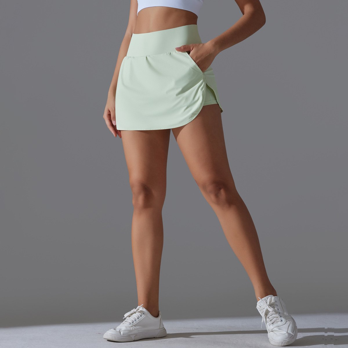 Womens Fitness Workout 75%Nylon 25%Spandex Skirts Y-7030 print logo 86