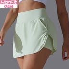 Womens Fitness Workout 75%Nylon 25%Spandex Skirts Y-7030 print logo 22