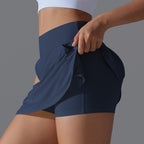 Womens Fitness Workout 75%Nylon 25%Spandex Skirts Y-7030 print logo 34