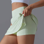 Womens Fitness Workout 75%Nylon 25%Spandex Skirts Y-7030 print logo 74