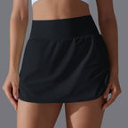 Womens Fitness Workout 75%Nylon 25%Spandex Skirts Y-7030 print logo 51
