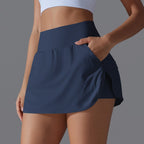 Womens Fitness Workout 75%Nylon 25%Spandex Skirts Y-7030 print logo 35