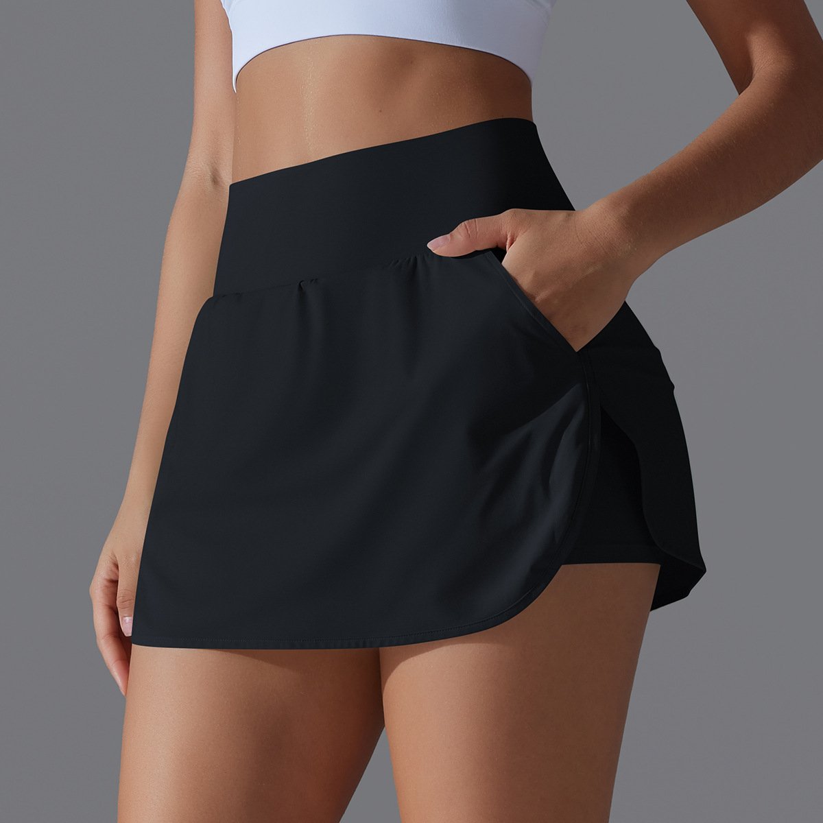Womens Fitness Workout 75%Nylon 25%Spandex Skirts Y-7030 print logo 55