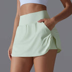 Womens Fitness Workout 75%Nylon 25%Spandex Skirts Y-7030 print logo 75