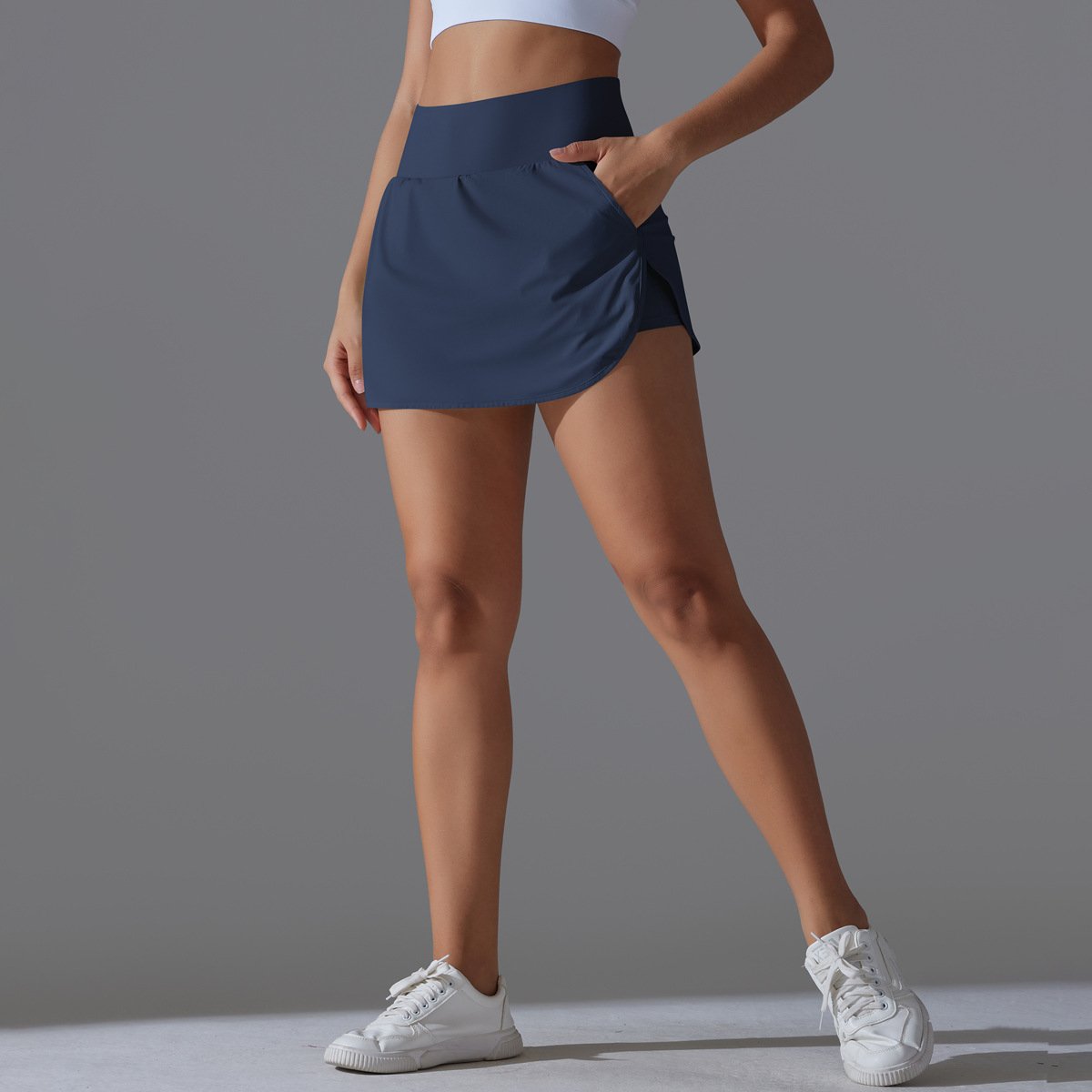 Womens Fitness Workout 75%Nylon 25%Spandex Skirts Y-7030 print logo 11
