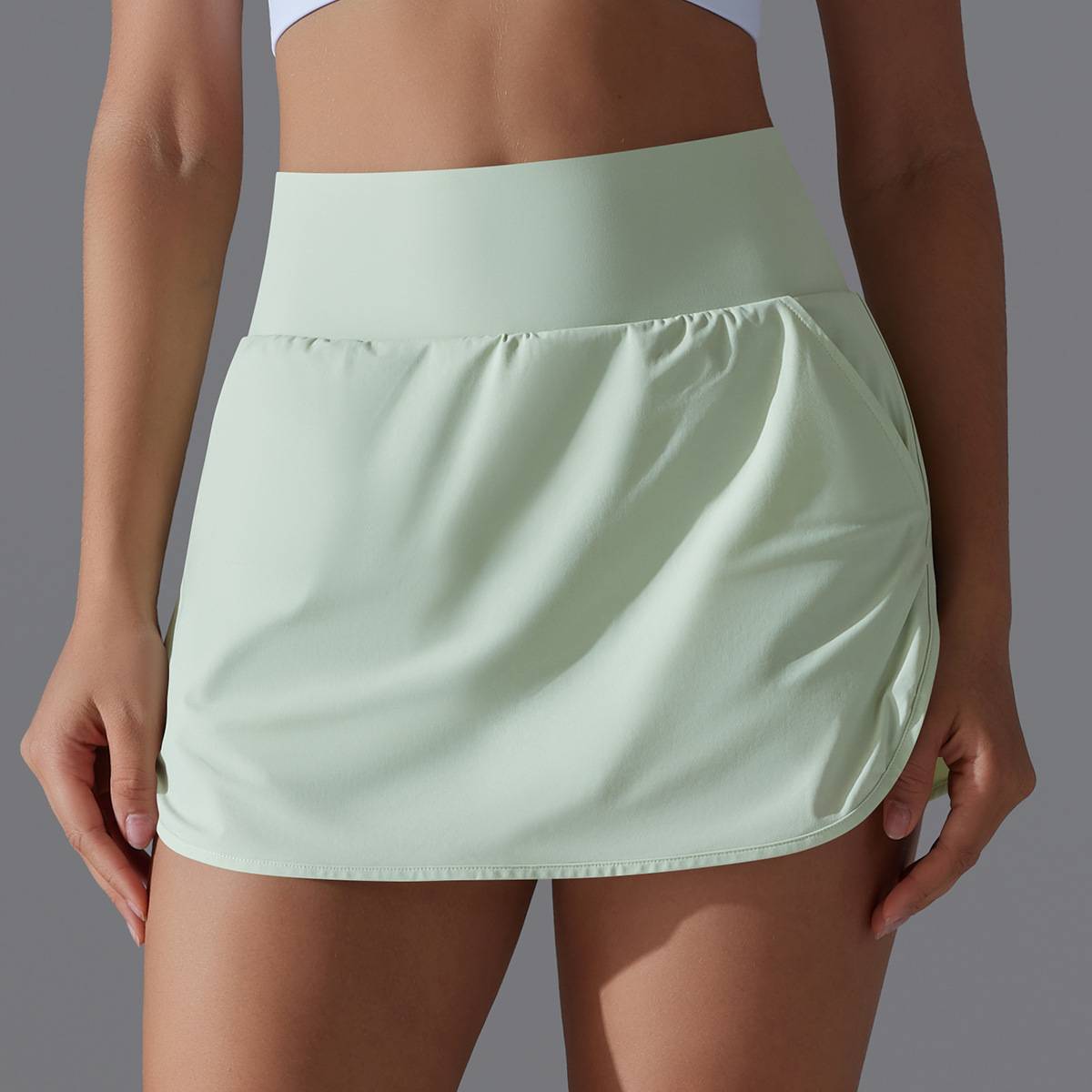 Womens Fitness Workout 75%Nylon 25%Spandex Skirts Y-7030 print logo 71