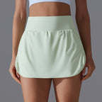 Womens Fitness Workout 75%Nylon 25%Spandex Skirts Y-7030 print logo 87