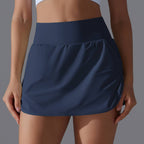 Womens Fitness Workout 75%Nylon 25%Spandex Skirts Y-7030 print logo 31