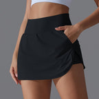 Womens Fitness Workout 75%Nylon 25%Spandex Skirts Y-7030 print logo 56
