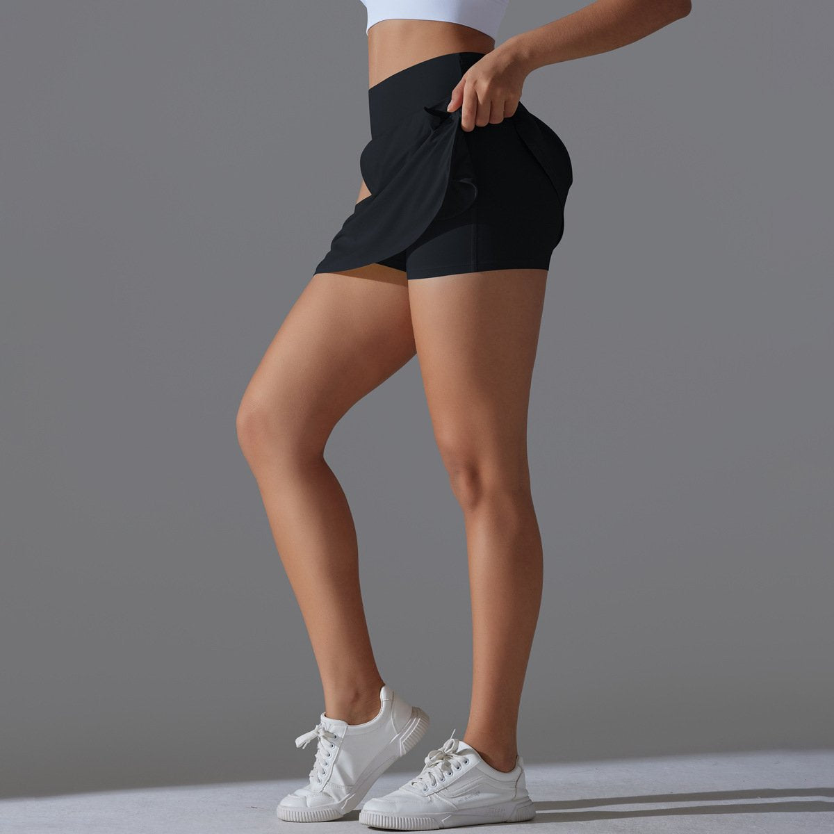 Womens Fitness Workout 75%Nylon 25%Spandex Skirts Y-7030 print logo 64