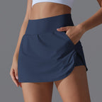 Womens Fitness Workout 75%Nylon 25%Spandex Skirts Y-7030 print logo 36