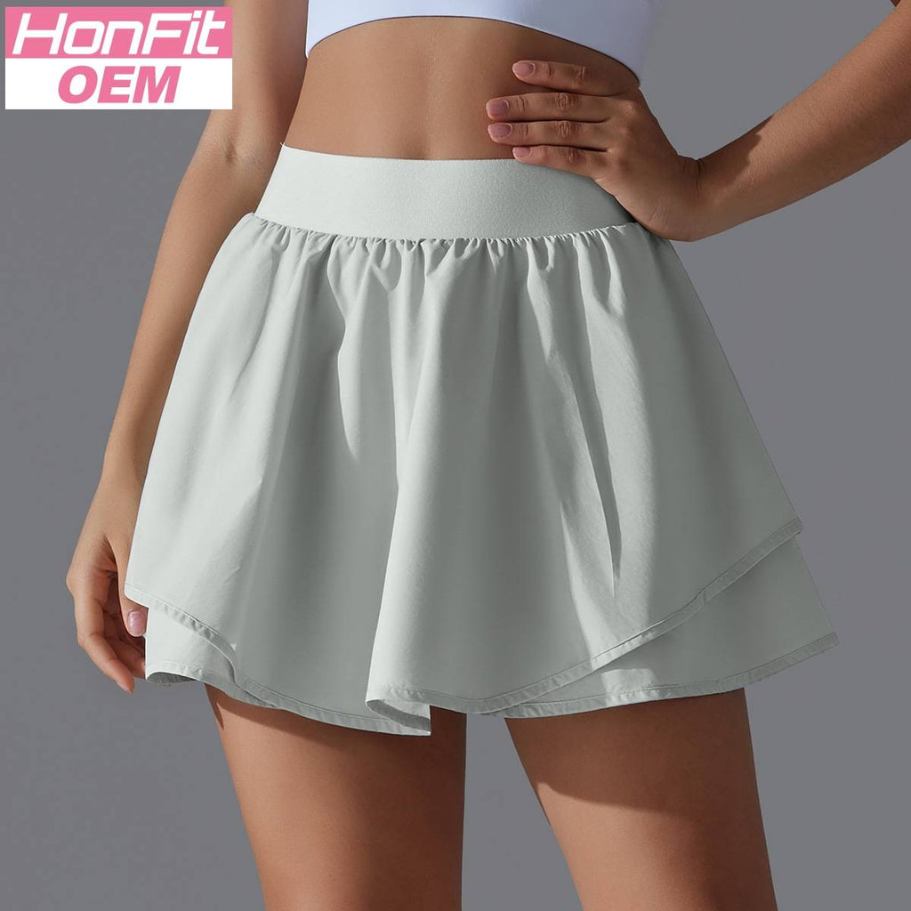 Womens Casual Tennis 93%Nylon 7%Spandex Skirts Y-7034 print logo 17