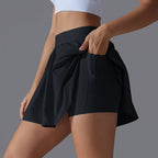 Womens Casual Tennis 93%Nylon 7%Spandex Skirts Y-7034 print logo 49