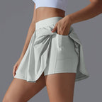 Womens Casual Tennis 93%Nylon 7%Spandex Skirts Y-7034 print logo 10