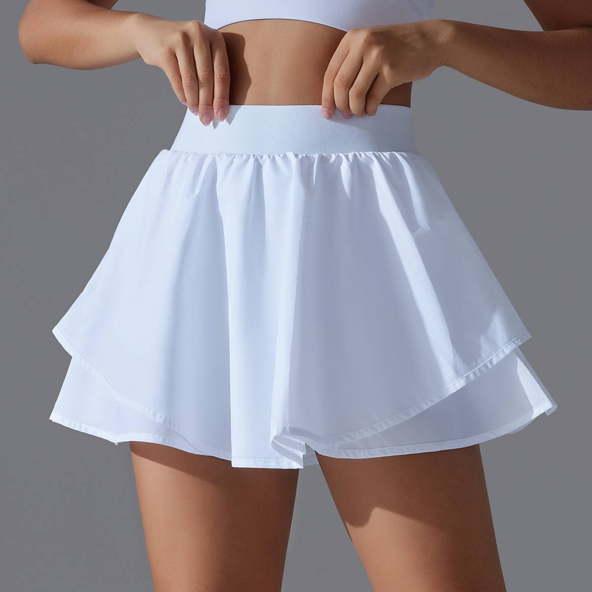 Womens Casual Tennis 93%Nylon 7%Spandex Skirts Y-7034 print logo 22