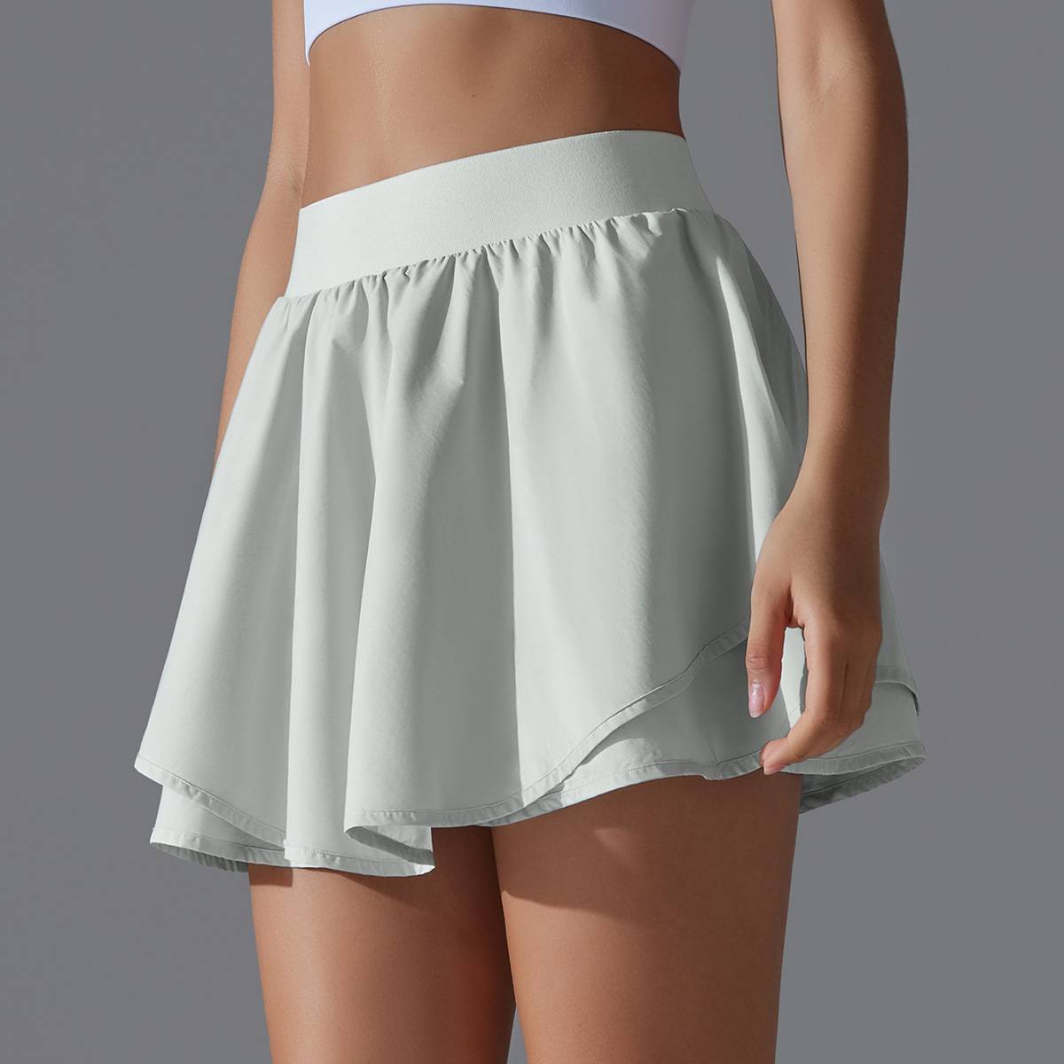Womens Casual Tennis 93%Nylon 7%Spandex Skirts Y-7034 print logo 70