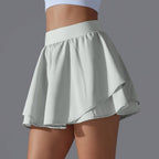 Womens Casual Tennis 93%Nylon 7%Spandex Skirts Y-7034 print logo 74