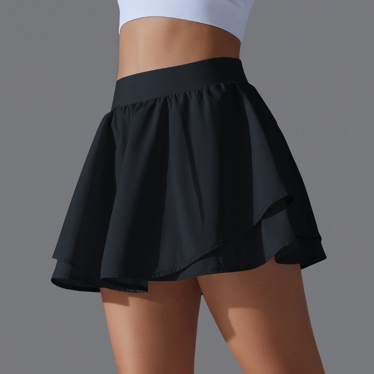 Womens Casual Tennis 93%Nylon 7%Spandex Skirts Y-7034 print logo 46
