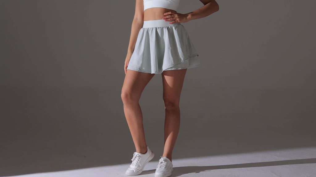Womens Casual Tennis 93%Nylon 7%Spandex Skirts Y-7034 print logo 7