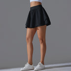 Womens Casual Tennis 93%Nylon 7%Spandex Skirts Y-7034 print logo 36