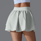 Womens Casual Tennis 93%Nylon 7%Spandex Skirts Y-7034 print logo 76