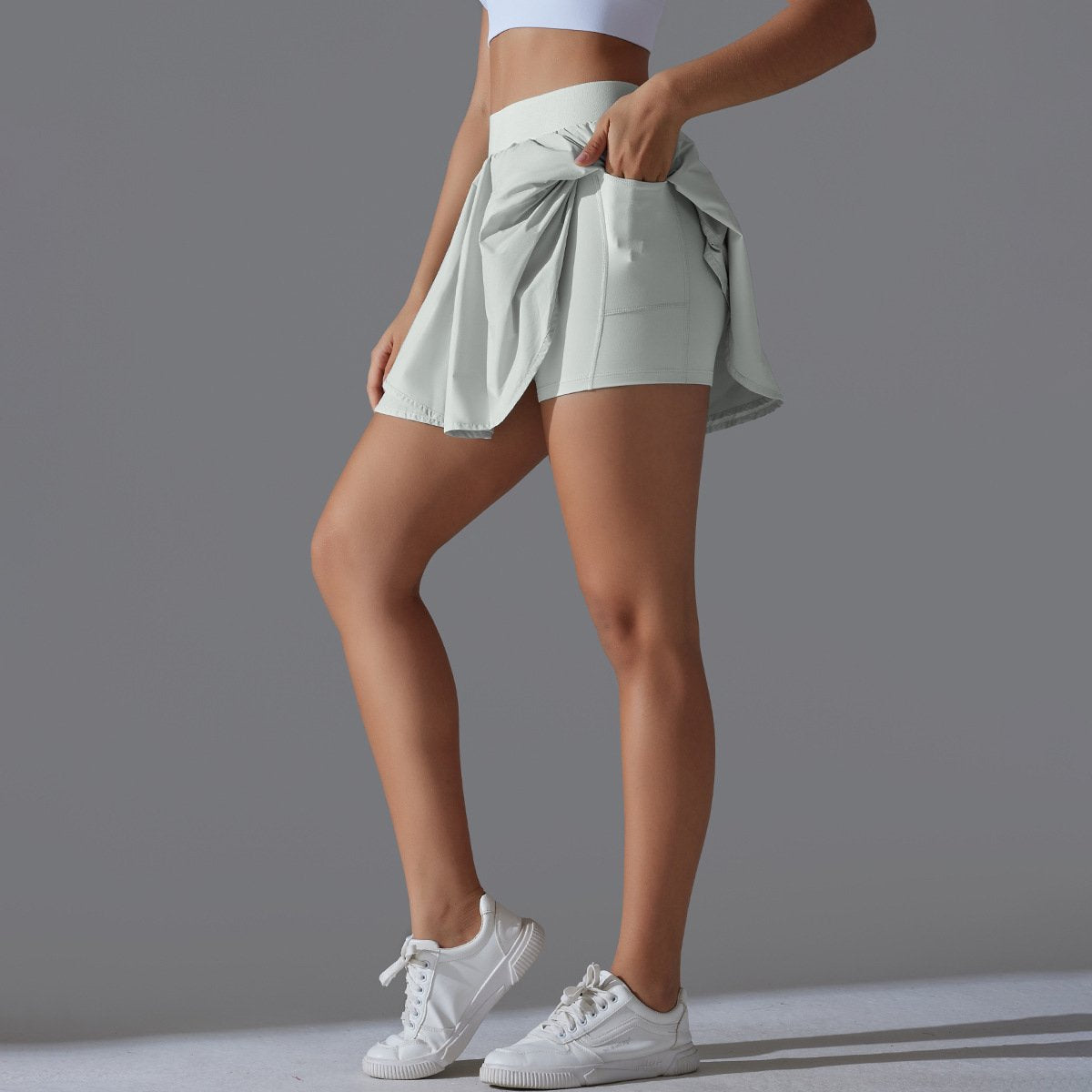 Womens Casual Tennis 93%Nylon 7%Spandex Skirts Y-7034 print logo 60