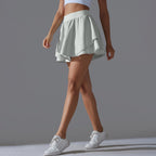 Womens Casual Tennis 93%Nylon 7%Spandex Skirts Y-7034 print logo 64