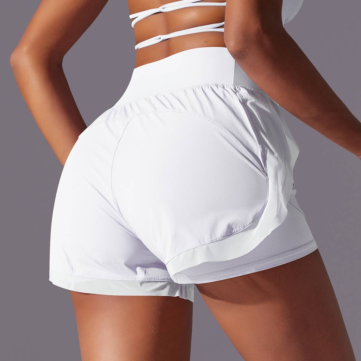 Womens Casual Sports  93%Nylon 7%acrylic Shorts Y-7037 print logo 30