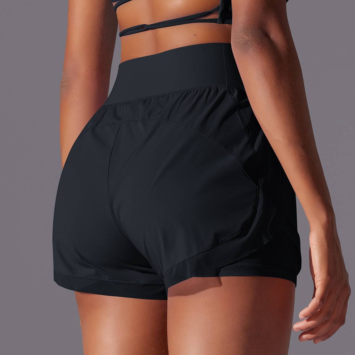 Womens Casual Sports  93%Nylon 7%acrylic Shorts Y-7037 print logo 40
