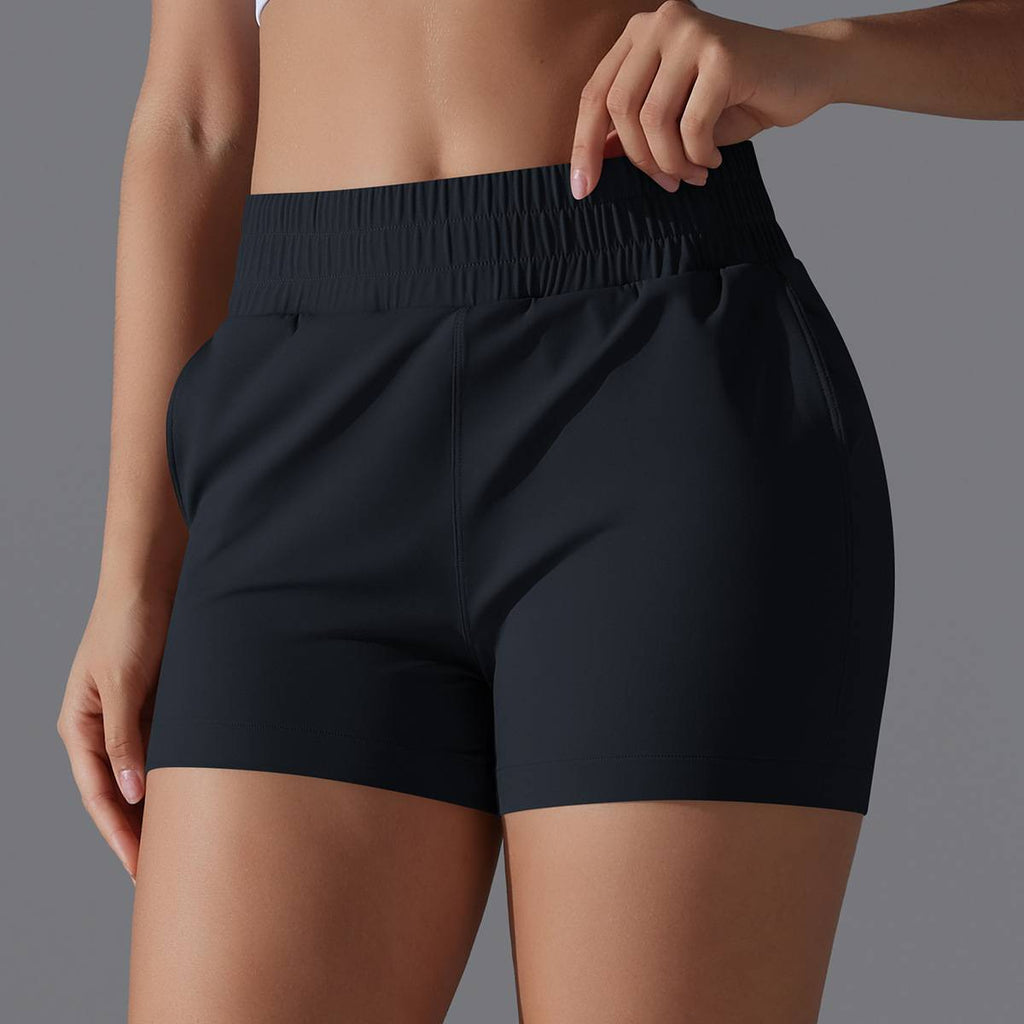 Womens Sports Workout 75%Nylon 25%Spandex Shorts Y-7045 print logo 69