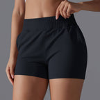 Womens Sports Workout 75%Nylon 25%Spandex Shorts Y-7045 print logo 69