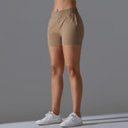 Womens Workout Running 75% nylon 25%spande Shorts Y-7045 print logo 82