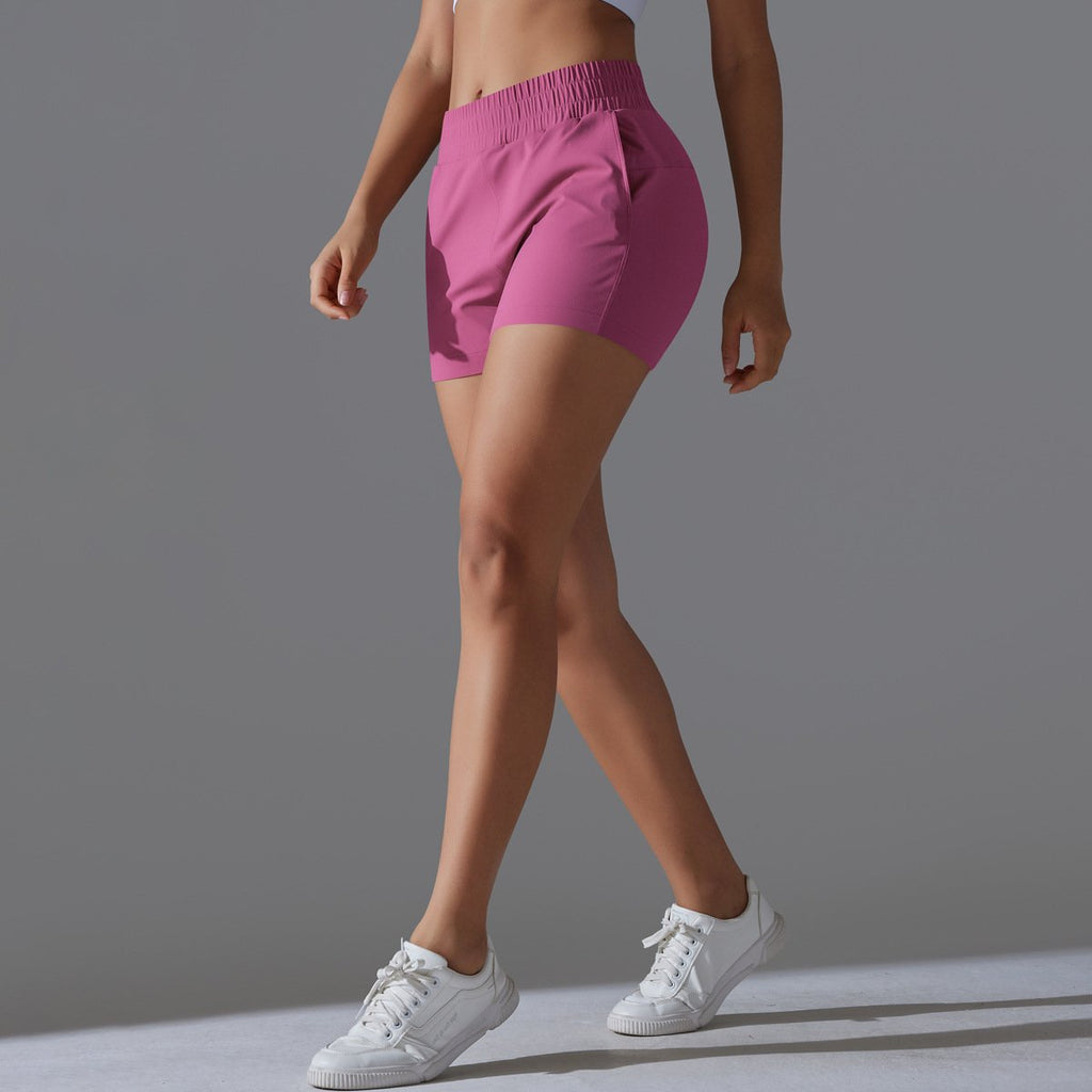 Womens Sports Workout 75%Nylon 25%Spandex Shorts Y-7045 print logo 37