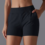 Womens Sports Workout 75%Nylon 25%Spandex Shorts Y-7045 print logo 65