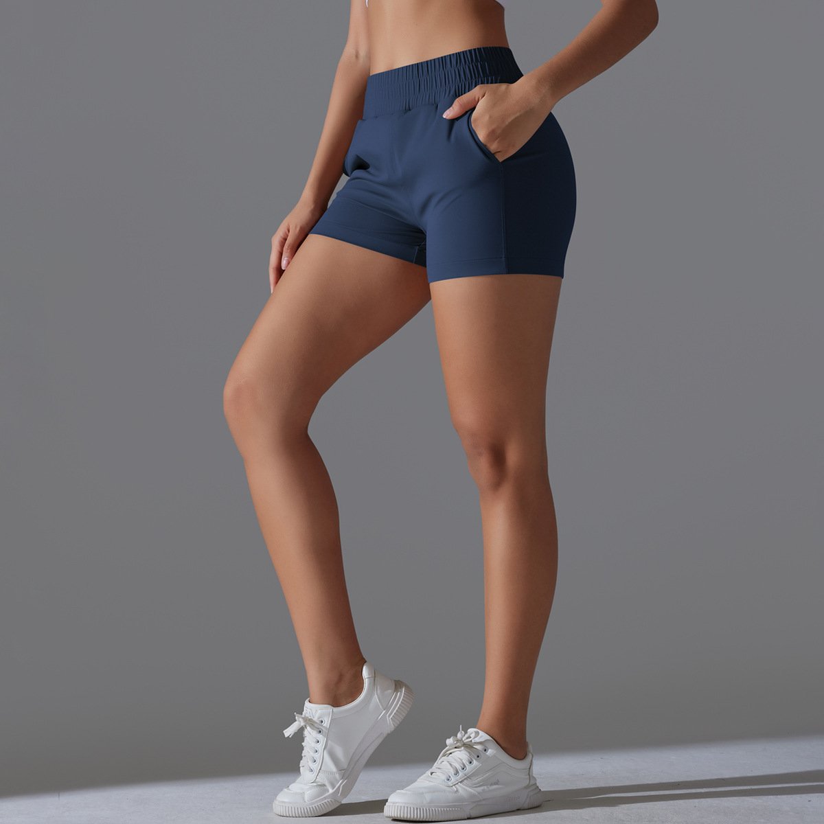 Womens Sports Workout 75%Nylon 25%Spandex Shorts Y-7045 print logo 61