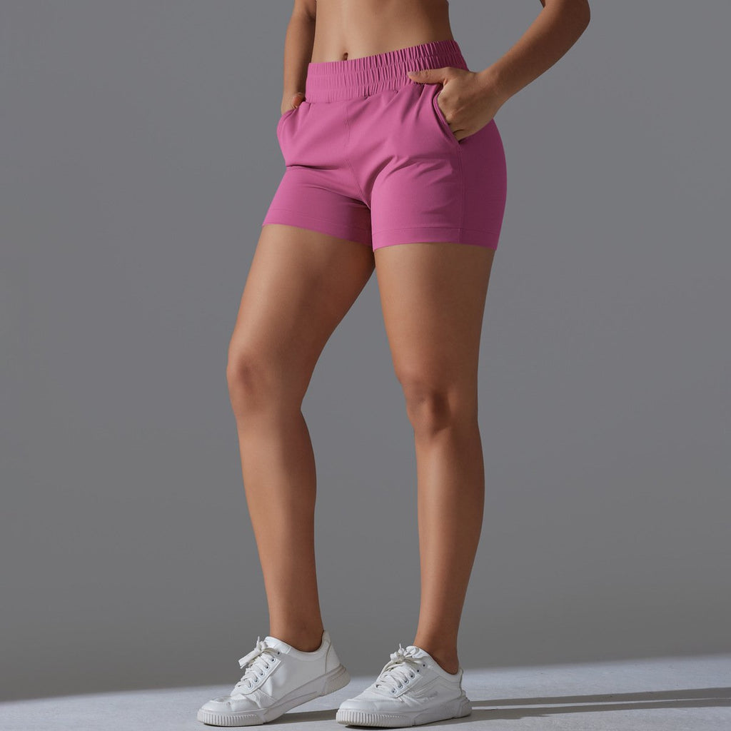 Womens Workout Running 75% nylon 25%spande Shorts Y-7045 print logo 30