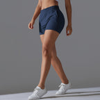 Womens Sports Workout 75%Nylon 25%Spandex Shorts Y-7045 print logo 57
