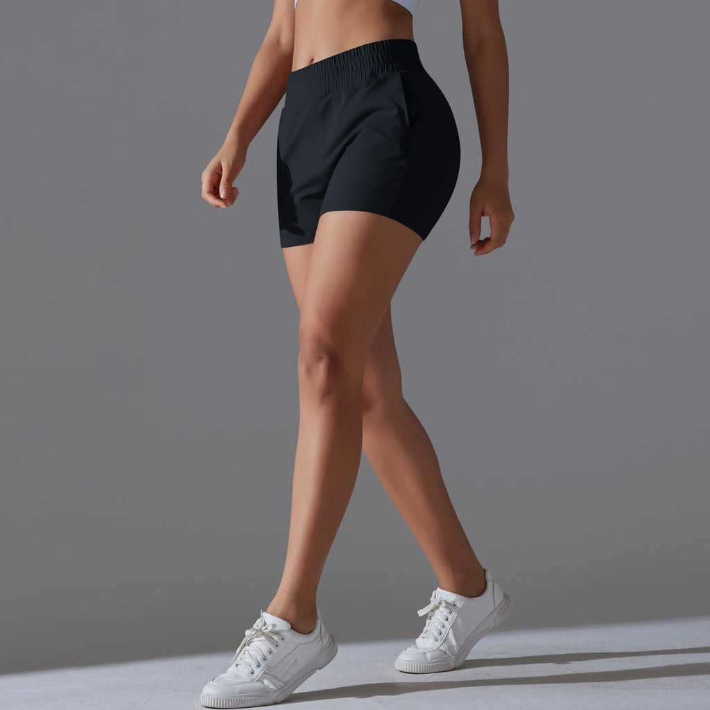 Womens Sports Workout 75%Nylon 25%Spandex Shorts Y-7045 print logo 77