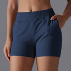 Womens Sports Workout 75%Nylon 25%Spandex Shorts Y-7045 print logo 45