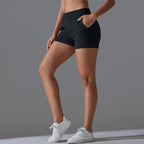 Womens Sports Workout 75%Nylon 25%Spandex Shorts Y-7045 print logo 81