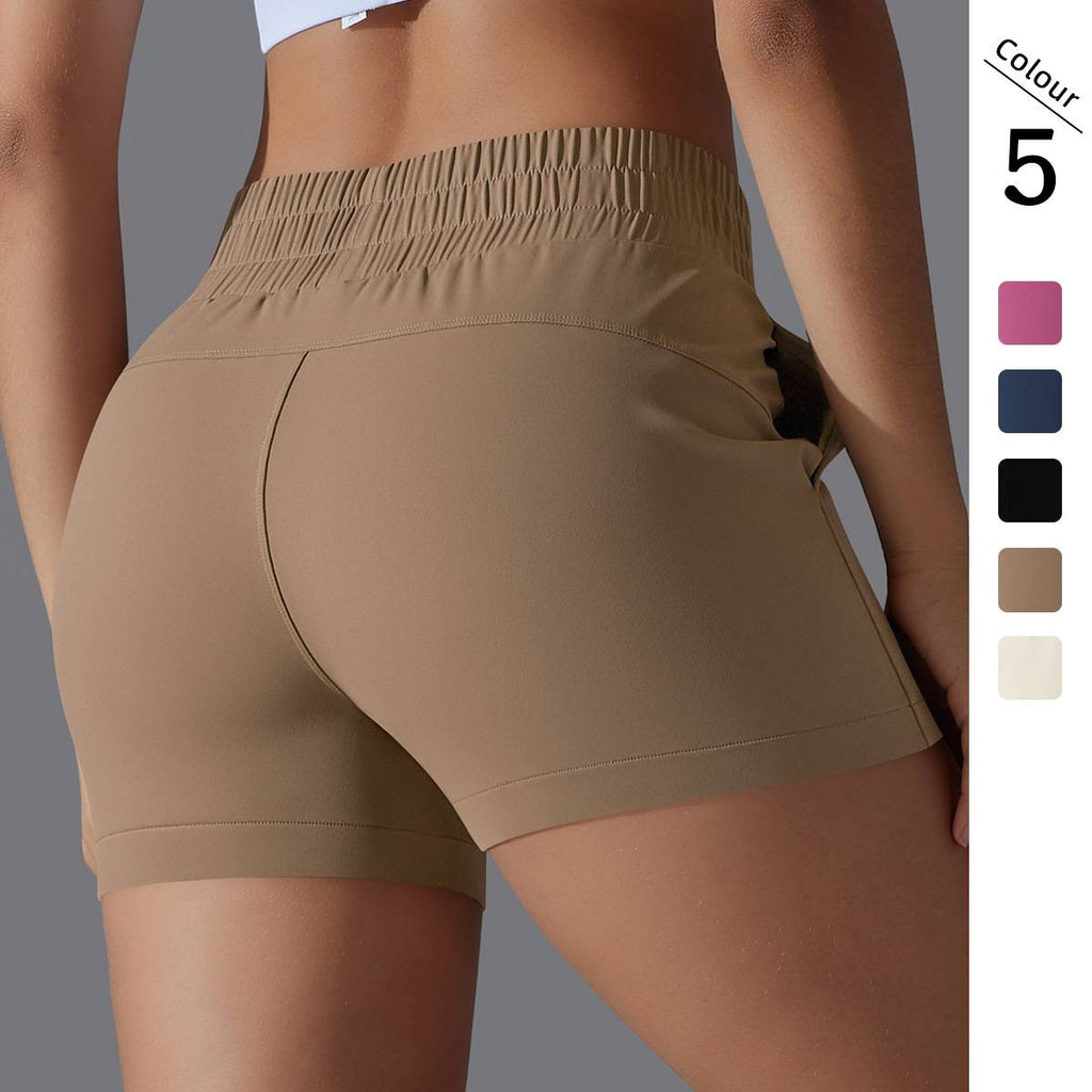 Womens Sports Workout 75%Nylon 25%Spandex Shorts Y-7045 print logo 9